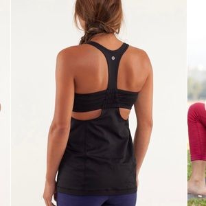 Lululemon Turbo Tank top size 6, cut-open back flattering